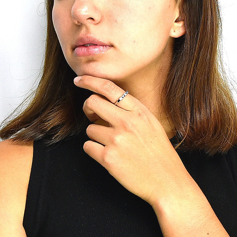 Natural Three Stone Ring