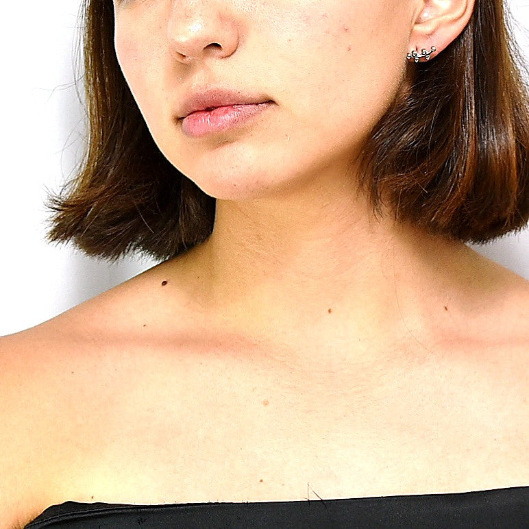 Silver Branch Stud Earrings
