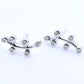 Silver Branch Stud Earrings