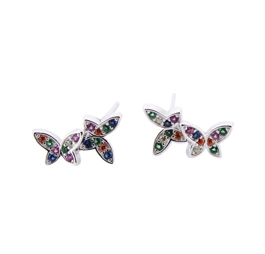 Two Colored Butterfly Earrings