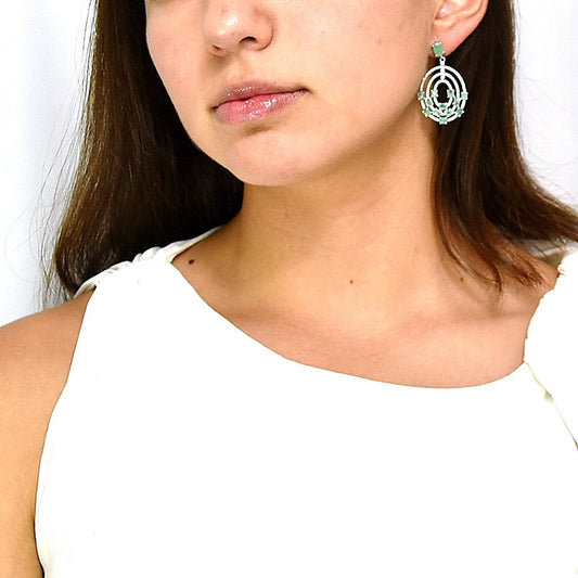 Silver Earrings With Natural Stones