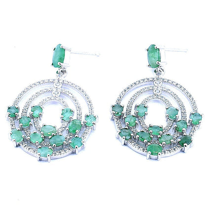 Silver Earrings With Natural Stones