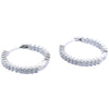 Silver Hoop Earrings With Zirconia