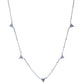 Silver Triangle Necklace With Zirconia