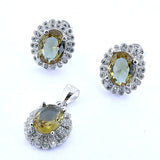 Silver Set with Zirconia and Zultanite